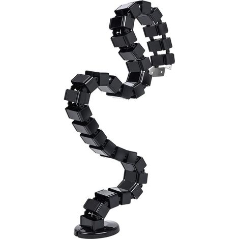 Kabelmanagement-Set, verstellbarer, flexibler Vier-Wege-Kabelorganizer für Büros, schwarz, 1 Stück (quadratisch, 80 cm) (1/5)