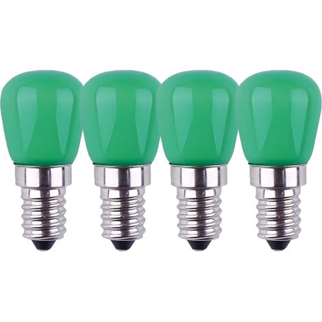 Lot de 4 ampoules LED E14 Vert 3 W E14 - Ampoules décoratives - Ampoule de rechange de 25 W - Convient pour l'éclairage ambiant, Halloween, Noël [Classe énergétique D] (1/5)