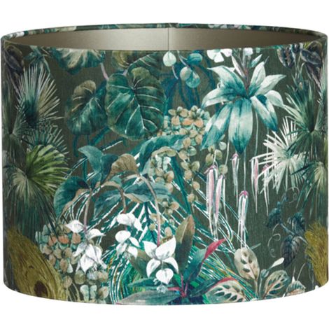 Light & Living - lampenschirm - Xenia Flora - grün - textil - Ø