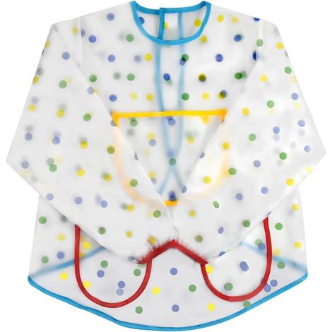 Blouse Peinture Enfant, Tablier de Peinture Imperméable Blouse de Peinture Manche Longue avec 3 Poches, Tablier Enfants Peinture pour L'école Activités, Peinture, Cuisine, Coloriage (1/5)