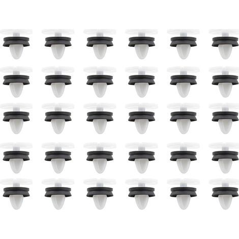 30 clip di fissaggio per finiture, clip a rivetto in plastica per pannelli interni delle portiere auto, codice 7703077476, compatibili con Peugeot 308, Citroën DS4, Renault Megane 3, Laguna 3. (1/5)