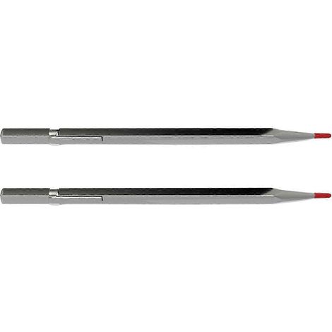 Lot de 2 stylos à graver en carbure de tungstène, faciles à utiliser grâce à leur poignée ergonomique. Outils de gravure portables pour acier inoxydable.-Silver