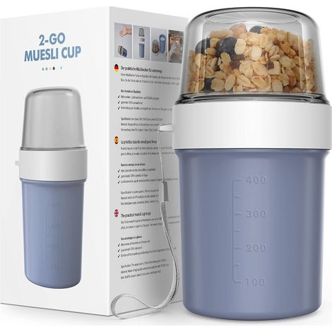 Jim's Store Müslibecher to Go Becher 560ml 310ml Auslaufsicher Joghurtbecher (1/5)