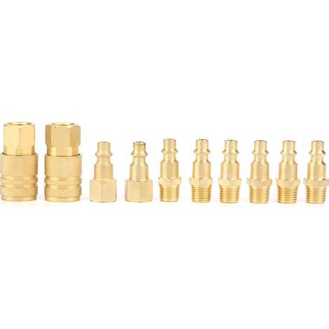 Connecteur de compresseur, adaptateur pneumatique sans effort 1/4 po NPT anti-fuite pour machine (1/5)
