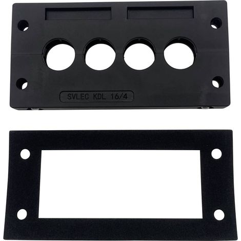 TRU COMPONENTS TC-KDL 16/4 Profilo per introduzione cavi Ø (max.) 16 mm PA Nero 1 pz. (1/2)