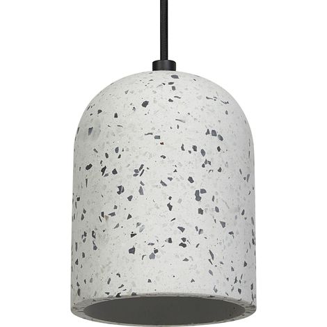 OSRAM Decor Pill Suspension décorative avec abat-jour de forme ovale, 150 mm, avec culot E27, en terrazzo blanc, IP20 (1/5)
