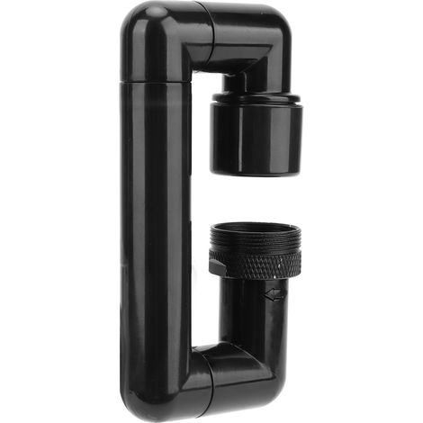 Robinet pivotant télescopique à bras articulé mécanique pour évier cuisine salle de bain lavabo noir (1/5)
