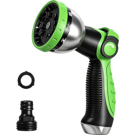 Spray Gun with 10 Different Jets, Garden Hose Nozzle Water Faucet, Sprayer for Gardening, Watering, Washing Cars and Pets (1/5)