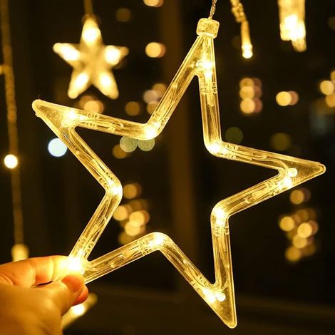 Lichterkette mit Weihnachtsmannmotiv, batteriebetrieben, IP42 wasserdicht, warmweißes Licht, zwei Beleuchtungsmodi, 3 Meter lange Lichterkette mit 30 LEDs, geeignet für die Dekoration von Weihnachtsbä (1/5)