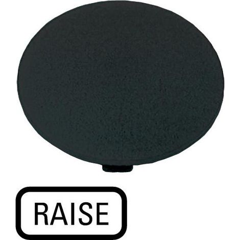 Étiquette bouton ' coup de poing ' noir RAISE EATON M22-XDP-S-GB17