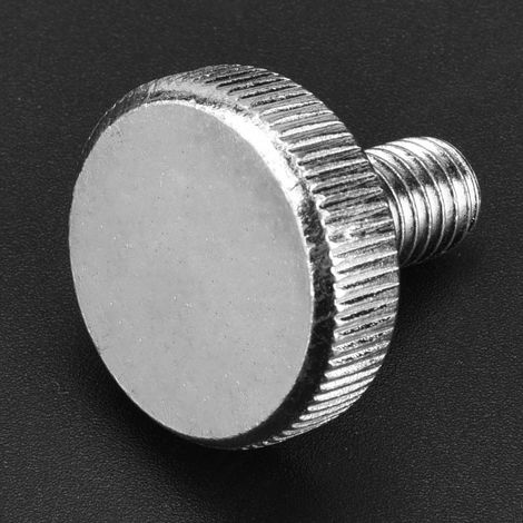 10pcs Vis à tête moletée M8 Acier zingué Plat Boulons de pouce (M8x16) (1/5)
