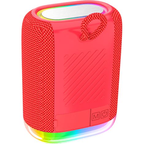 Cette enceinte Bluetooth rouge est une mini-enceinte puissante équipée du Bluetooth 5.4, idéale pour une utilisation à l (1/5)