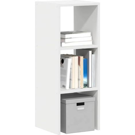 Bücherregal Stapelbar Weiß 30x30x80 cm Holzwerkstoff