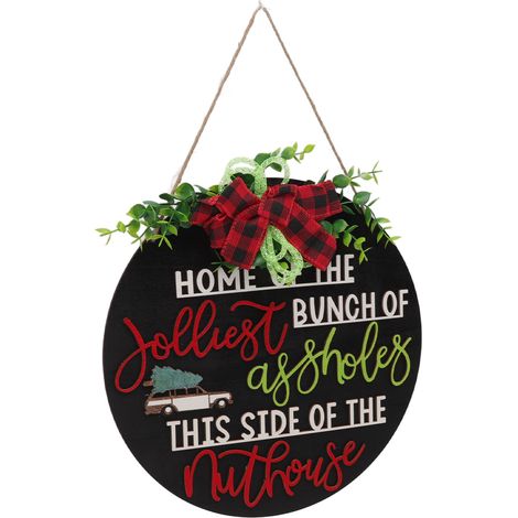 30 cm, Weihnachtstürschild, Gartendekoration, Weihnachtskranz, Hängeschild, Partyzubehör (1/5)