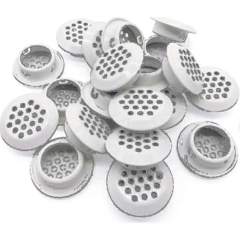 Grille d'aération de salle de bain en acier inoxydable blanc 20 x 25 mm (1/5)