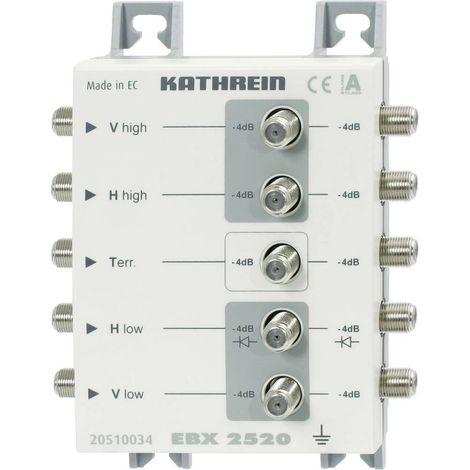 Kathrein EBX 2520 Répartiteur SAT 2 voies 5 - 862 MHz, 950 -2150 MHz (1/2)