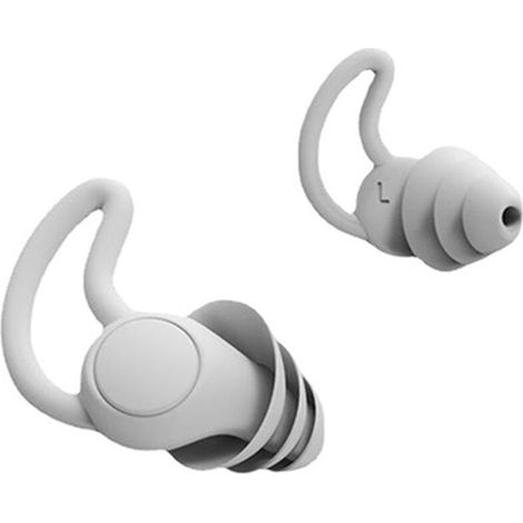 Bouchons d'oreilles réutilisables en silicone – Réduction sonore 30dB – Conception à trois couches – Pour dormir, voyager, étudier (1/5)