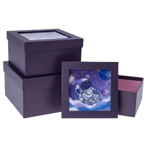 Confezione regalo per bambini con 3 rosette cosmos