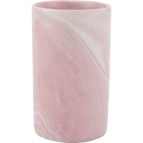 Gobelet de salle de bain en céramique effet marbre rustique, support pour bain de bouche, brosse à dents et dentifrice - Gobelet à lait pour Noël ou un anniversaire (1/5)