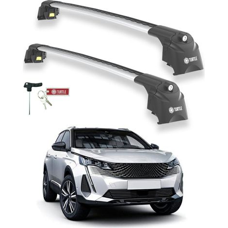 TURTLE kompatibel mit Peugeot 3008 (P84) 2017-2024 Dachträger Air2 Grau (1/5)