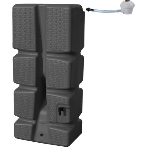 EDA – Récupérateur d'eau de pluie mural 310L – Fixation murale – Cuve en plastique – Pré-perçages pour raccordement – Fabrication française