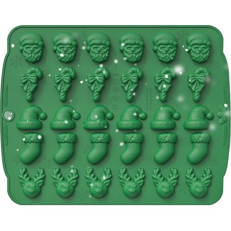 Moules à chocolat en silicone pour Noël, 1 pièce, moules à bonbons de Noël, format bouchée, moules de cuisson réutilisables, moule à bonbons gélifiés (1/5)