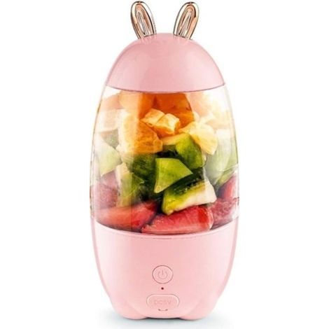 (rosa) Spremiagrumi elettrico portatile, taglia frutta, succo d'arancia, frullati, accessori da cucina (rosa 330 ml) (1/5)