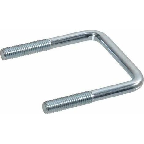 Boulon en U carré acier zingué – Collier de serrage pour tuyaux – Longueur 80mm – Filetage M10 – Fixation intérieure et extérieure (1/2)