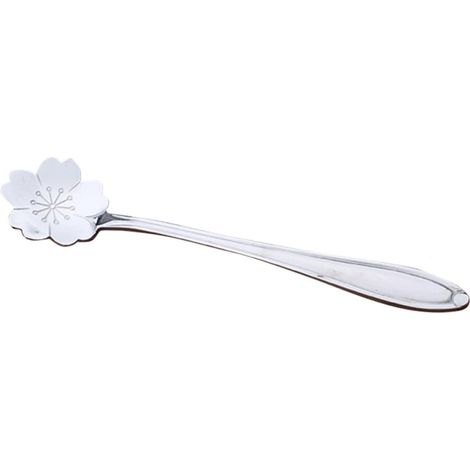 iplusmile Cuillères à Glace Motif Fleur Argentées Lot de 4 en Acier (1/5)