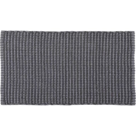 Teppich mimetisme polyester baumwolle geflecht 50x90 cm - hellgrau - Tendance