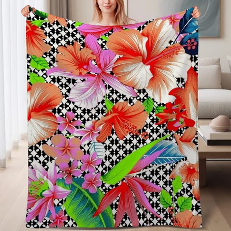 Couverture de lit en polaire, douce et chaude en microfibre légère pour le printemps, décoration de chambre, cadeau pour femmes et hommes, 6080 pouces (1/4)