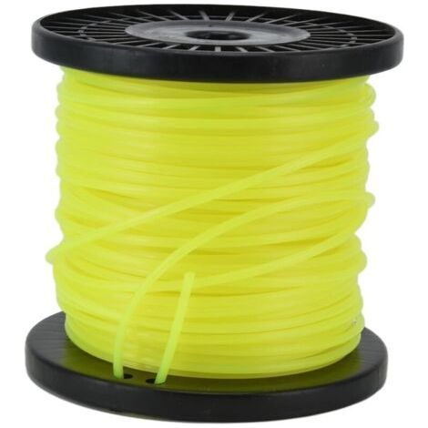 FENOPLASTICALigne de Débroussailleuse, Ligne de Débroussailleuse Ronde de 3,0 Mm Ligne de Désherbage Professionnelle en Nylon Adaptée à la Plupart des Tondeuses à Gazon pour la Coupe Lourde Jaune(30 m (1/5)