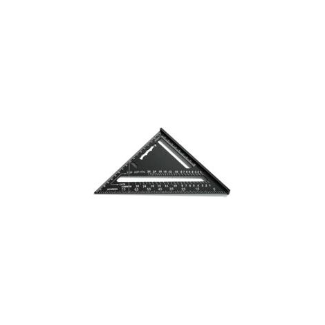 180 mm équerre de Charpentier Noir, Métrique Triangle Règle en Alliage d'Aluminium, de 90 Degrés Triangle Rapporteur, de Haute Précision, de Charpentier, de l'Angle pour les Charpentiers, les Couvreur (1/5)