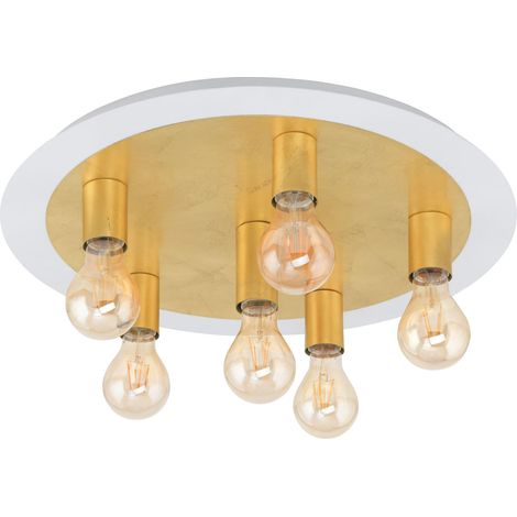 EGLO LED Plafonnier Passano, lampe de plafond 6 flammes style vintage (1/5)