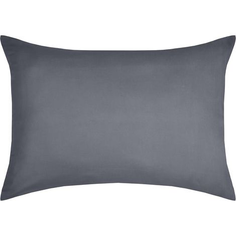 1 Taie d'oreiller coton uni 50 x 70 cm Edens ardoise