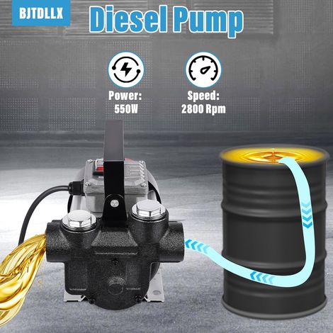 Dieselpumpe Selbstansaugend 230V Heizölpumpe 550W 60L/min Bio Ölpumpe Automatik Pistole Kraftstoffpumpen mit Schlauch (1/5)