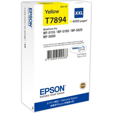 Ink-jet epson t7894xxl wf-5110 / 5190 / 5620 / 5690 amarillo alta capacidad