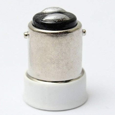 Bayonet Socket Adapter B15 to E14 Screw Metal Plastic for Light Bulb (1/5)