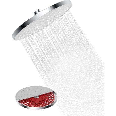 Regendusche 25cm, Selbstreinigend, 360° verstellbar, Chrom, Weiß (1/5)