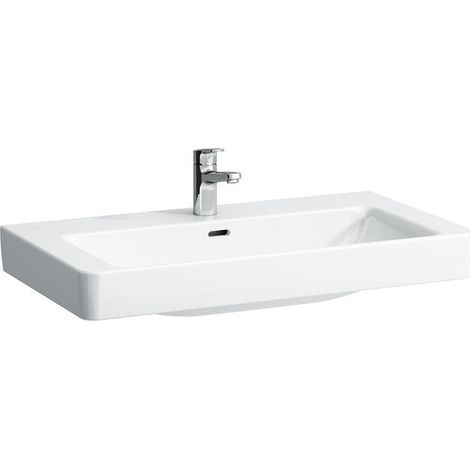 Lavabo LAUFEN PRO S 850 x 460 mm avec trop-plein, version 3 trous pour robinet LAUFEN blanc