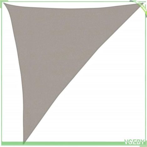 Voile d'ombrage triangulaire - FAFEICY - 4002003 - 160 g/m² - 3x4x5 m - Gris clair (1/5)