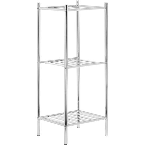 Premier Housewares 3 Tier Chrome Metal Shelf Unit