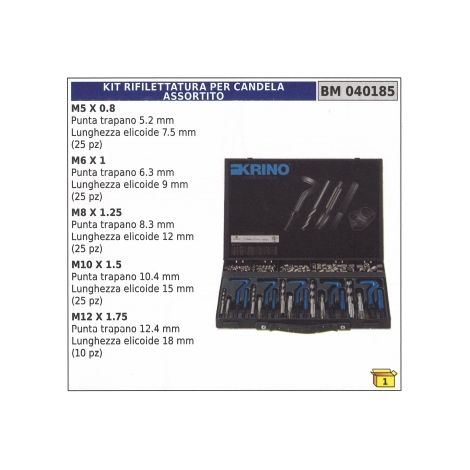 Kit de reflectores para bujías M5x0,8 - M6x1 - M8x1,25 - M10x1,5 - M12x1,75