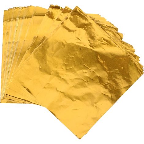 100 Frais Protégés Dans Du Papier Aluminium Carré Pour Décoratif De Bonbons Faits Maison (1/5)