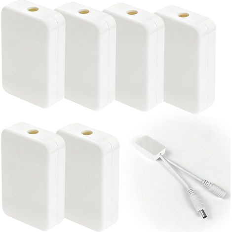 6 pièces boite de dérivation ABS blanche 55x35x15mm boite derivation etanche mini boite de dérivation compacte boite de jonction boite de derivation electrique pour atelier maison (1/5)