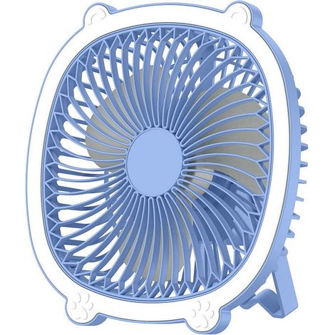 Ventilateur USB - 1 W - Alimentation DC 5 V - Fixation Murale ou Sur Bureau - Avec Bande LED Pour Éclairage Ambiant - 1 Pièce
