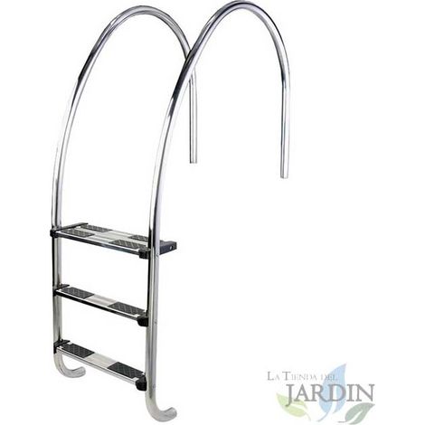 Escalera para Piscina con Rebosadero 2 Peldaños Escalera Resistente Acceso Seguro para Piscinas