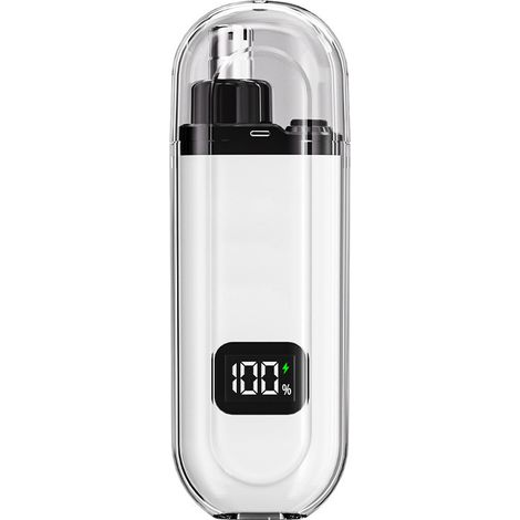 Recortadora de vello nasal y de orejas USB unisex con indicador LED de batería, imprescindible para viajar, color blanco (1 unidad). (1/5)