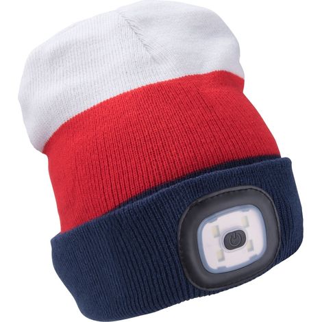 Gorra Extol Light con linterna frontal blanca/roja/azul 43450 (1/5)