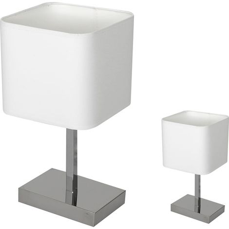 Lampe de table Napoli Milagro E27 60W blanc chrome (1/4)